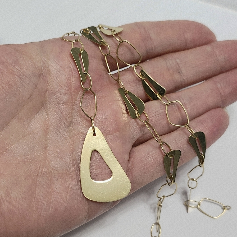 10K Gold Lariat Necklace - Picture 9 of 12
